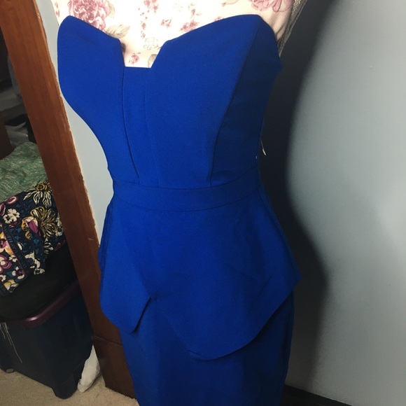 ADELYN RAE Nordstrom strapless royal blue dress XS - Picture 4 of 8